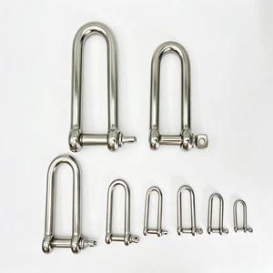 Long D Shackle 316 Stainless Steel Marine Grade Boat Yacht Marine Hardware 4-12mm Full Sizes