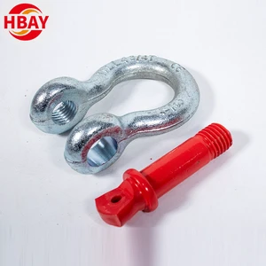 High Quality Alloy Steel D-Shackle 1Ton to 100Ton Screw Pin Anchor Shackles Galvanized US Type Bow Shackles for Mining