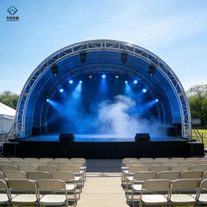 Custom Outdoor Aluminium Movable Lighting Truss Tent for Event Trade Show with Roof System and Hoist Rigging