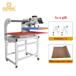 New Up-Slided Semi-Automatic 40x60cm 50*60 Double-Station Pneumatic Sublimation Transfer Heat Press Machine For T-Shirt