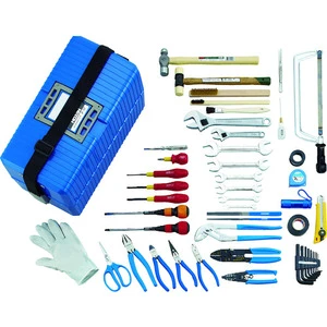 HOZAN Heavy Duty Electrician Hand Tool Set with Hard Case 48-Piece DIY Tool Box Includes Screw Driver and Cutter Made in Japan