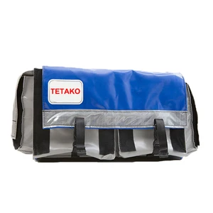 Custom Logo Large Heavy Duty Electrician Tool Organizer Vinyl Tarpaulin PVC Tool Bag With Reflective Stripe