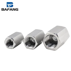 High Pressure Stainless Steel 1/4 In Female NPT Hexagon Coupling Pipe Fitting CNC Machined Class BA For Plumbing & Water Supply