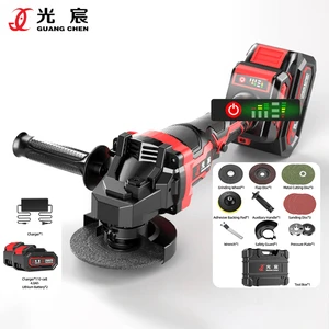 High Performance Rechargeable Lithium Electric Angle Grinder with 2 Two Batteries for Grinding and rust Removal