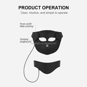 Fitkang Wholesale OEM/ODM Silicone Flexible 8 Colors LED Facial Skin Care Device 100LEDs LED Light Therapy Face Mask for Salon