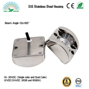 316SS IP68 Waterproof Marine Grade LED Corner Contour Wall Light for Boat Yacht Dock Outdoor