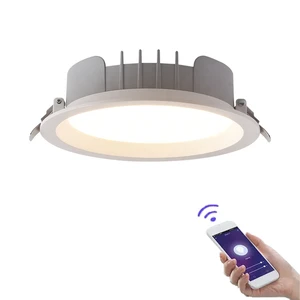 6inch 30W Led Downlight Housing Round Aluminum IP44 Dimmable CCT Selectable Panel Light Ceiling Embedded Installation Down Light