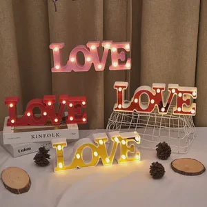 LED Love Letter Lamp Red Light Rectangle Shape Eco-Friendly CE Certified AC Powered