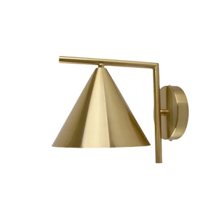 For CUL Certified Custom LED Iron Modern Wall Lamp Sconce E26 Champagne Gold Cone Shade Hotel Hallway Corridor Projects F-L11