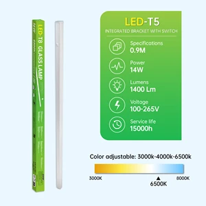 T5 Integrated Batten Switch IP65 Waterproof Energy Saving Wide Voltage PC LED Linear Light 5W-18W ETL Certified Warehouse Indoor