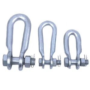 Factory Price U-Shackle Ring Power Link Fittings U Type Clevis Shackle Hot Dip Galvanized Shackle for Overhead Lines