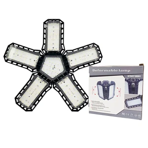 Cross-border IP65 LED Folding Garage Light 80W High-brightness 6500K Cool White E27 Base 120 Beam Angle CRI 80-90 Indoor