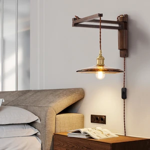 Warm Bedside Reading Lamp Study Room Horizontal Bedside Creative Wall Lamp