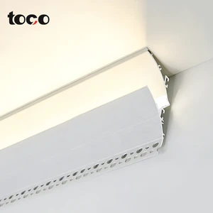 Ceiling-Free Aluminum Channel LED Linear Light for Living Room Gypsum Line Inner Corner Downward Upward Reflective Lighting