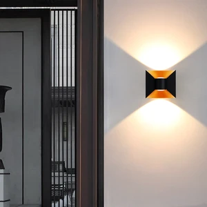 Outdoor Double Head LED Wall Lamp, Waterproof Modern Minimalist Light for Corridor, Garden, Exterior Wall and Courtyard