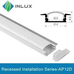 Recessed Installation Series Aluminum Profile groove for LED Linear Light LED Strip Light INLUX AP12D