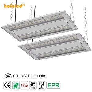 DALI 0-10V Dimming LED Linear Suspension High Bay Light Low UGR Hanging Linear Light for Workshop Garage Ceiling Lighting