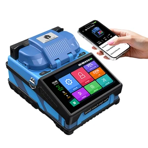 KaiTeng K6 High-Precision 6 Motors ARC Fiber Optic Fusion Splicer 5-inch Touch Screen Single Mode Welding Machine FTTH