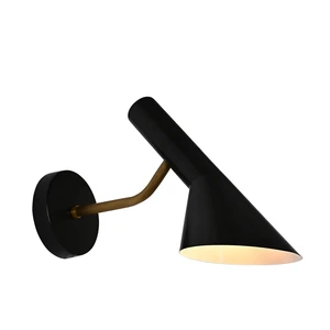Top Sale Hotel Corrior Villa Hallway Black Aluminum Cone Slanted Lampshade Led Wall Lamp