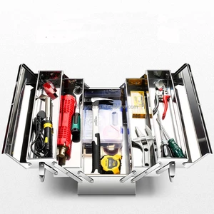 Metal tool box High Quality Hardware Waterproof Stainless Mental Steel Tool Box Tool Kit Handle tool box