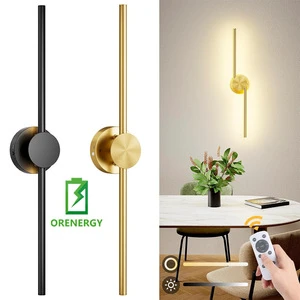 Free Linear Wiring LED Strip Bedside Lamp 180 Degree Rotating Mural Light Charging Wall Light for Bedroom Bed Unique Wall Lamps