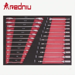 Car Repair Tool Kit 24PCS Wrench Set Tool Tray Cabinet