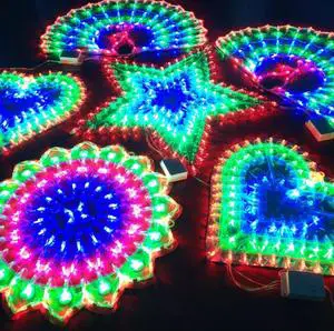 Led Lantern Peacock love Lamp Star Sun Flower Heart-shaped Christmas Balcony Home Wedding Props Party Decorative Lamp