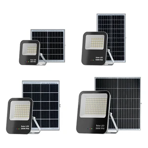 Solar Flood Lights 60W 100W 200W 300W with Remote 3H 5H 8H Timer Dusk to Dawn Security Spots Light Outside for Garden Pathway