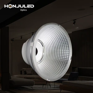 HONJU 92mm Diameter Aspheric Indoor Lighting Round Reflectors Optics COB LED Plastic Lights in PC Material