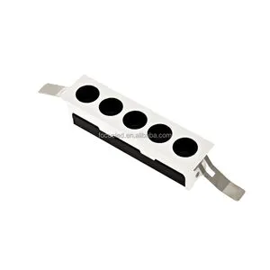 Recessed Trim Mini Linear Grille LED Light 3/6/9 Heads, Modern Ceiling Lamp for Office, Hotel & Home
