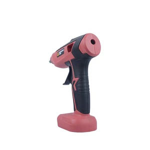New Hot Glue Gun Style Battery Pack Red Cordless Rechargeable Hot Melt Glue Gun for DIY