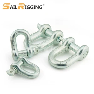 Heavy Duty 4.75T 3/4 Inch Dee Shackle US Type Screw Pin Chain Shackle Galvanized G210 For Marine Anchor Shackles Heavy Industry