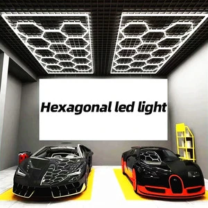 ETOP Ultra Bright DIY Linkable Honeycomb LED Lights for Garage Workshop Hexagon IP55 Rated 3500K Warm White Dimmable AC Power