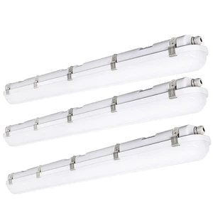 Zhongshan ODM OEM T8 2ft 4ft Led Vapor Tight Linear Fixture 40W 60W IP66 Tri-Proof 5000K Light ABS PC Cover Parking Underground