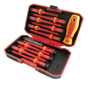 Rt Tool Professional 13-pcs 1000v Insulated Vde Screwdriver Set Hand Tool Kits for Electricians Repair Usage Oem Supported Box