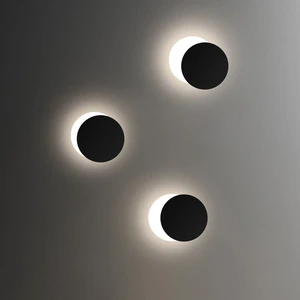Eclipse Minimalist Modern Stylish Corridor Aisle Staircase Nordic Hotel Reception Decorative Warm Light Iron LED Wall Lamp