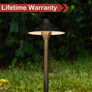 G4 12V Multilayer Outdoor LED Garden Light Low Voltage Warm White 2700/3000K CCT IP55 Solid Brass Landscape DC Power Supply