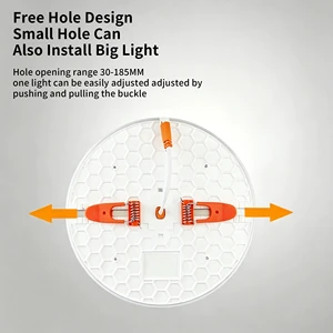 Adjustable Cutout LED Panel Light Frameless Recessed Downlight Square Round Ceiling Lamp for Home