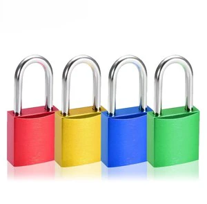 Universal Triple-Coated Hardened Chrome Plated Steel Shackle Anti-Rust Anodized Aluminum Safety Lockout Padlock Key Unlock Way
