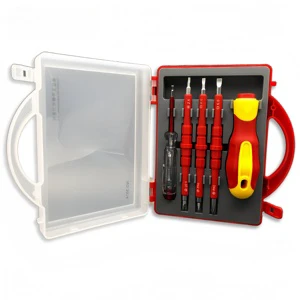 Professional Industrial 5 in 1 Insulated Screwdriver Set with Voltage Tester Magnetic Tip Electrician Tool for Live Wire Repair