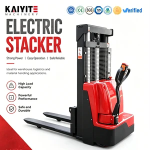 Electric Stacker Pallet Lifter 1 Ton 2.5 Ton Battery Powered For Factory Material Handling