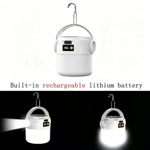 Portable Hanging Camping Light Built-in Lithium Battery USB Charging Digital Screen Tent Lamp Outdoor Camping Emergency Lighting