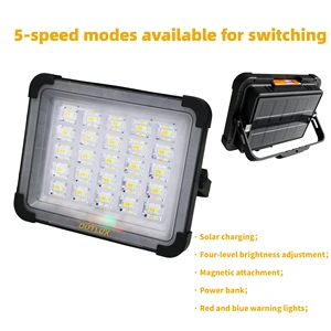 OUTLUX WL001E PP Solar Security Floodlight with Adjustable Fixture for Warehouse Use IP20 LED Solar Led Floodlight