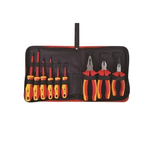 HENITUER S670A-9 5-piece Insulation Tool Kit High Hardness Multifunctional Tested by 10000V High Voltage 5PCS Insulated Tool Set