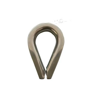Stainless Steel 304 European Type Wire Rope Thimble DIN6899B for 3/16 Steel Wire Cable