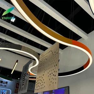High Quality 64*120mm Curved Linear LED Aluminum Profile Flexible Curved Chandelier Wall Ceiling Mount Bendable Linear Light