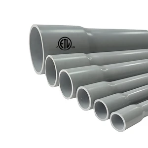 UL 651 Listed Sunlight Resistant Schedule 40 Rigid PVC Conduit Pipe Fitting Electrical Plastic Tubes Underground Wire Conduit