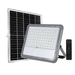 Aixuan Remote Control Floodlight High Power 100w 200W 300w 400W LED Solar Floodlight High Lumens Outdoor Solar Flood Light