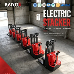 High Performance Self Propelled Stacker Electric Stacker 1.5T With Adjustable Forks