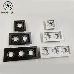 Modern GU10 Grille Lamp Aluminum Lamp Body Downlight Shell White Black for Hotel or Living Room